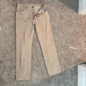 Men’s tan 34x34 Cowboy Cut Wranglers